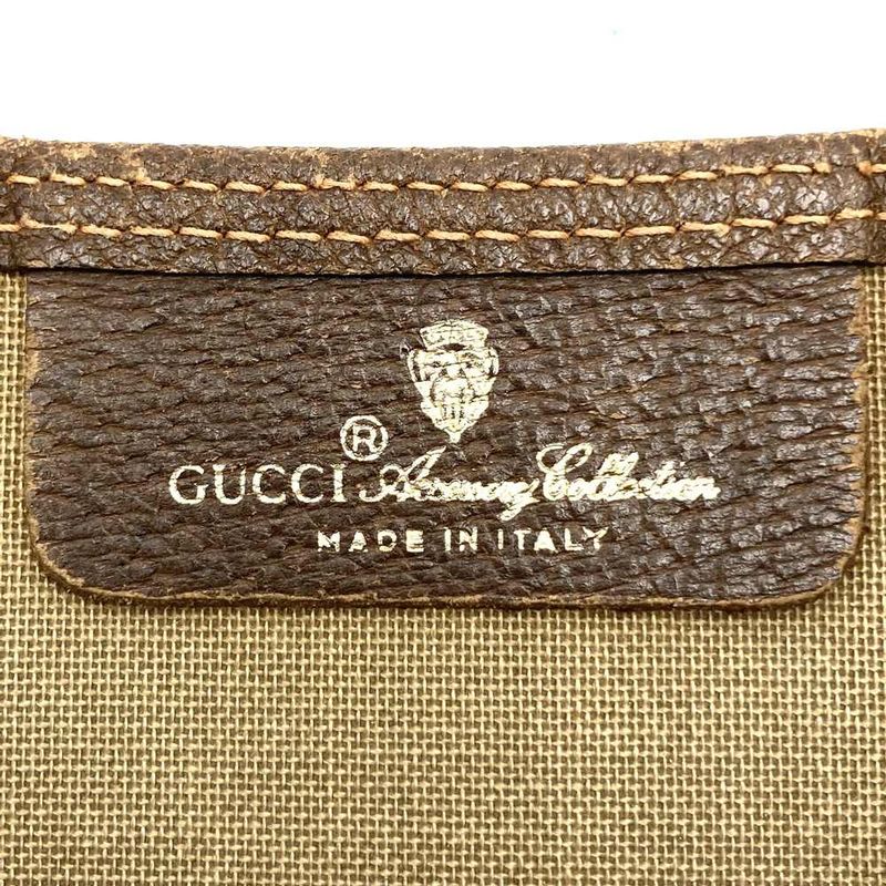 Gucci Old Gucci 89.02.003 Tote Bag Sherry Line GG Supreme Brown Ladies Men