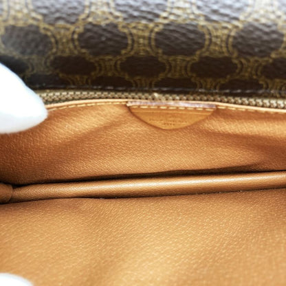 Celine M11 Macadam Shoulder Bag PVC Leather Brown Ladies Men Fashion Vintage