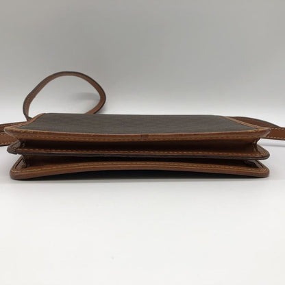 Celine M11 Macadam Shoulder Bag PVC Leather Brown Ladies Men Fashion Vintage