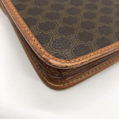 Celine M11 Macadam Shoulder Bag PVC Leather Brown Ladies Men Fashion Vintage