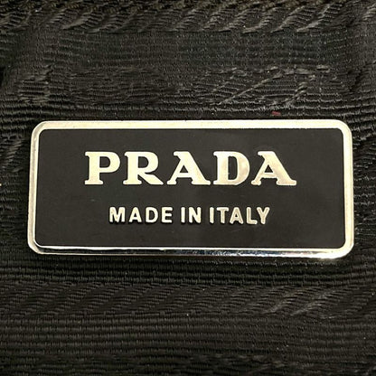 Prada Tote Handbag Nylon Leather Red Ladies Men Vintage Fashion Gift USED
