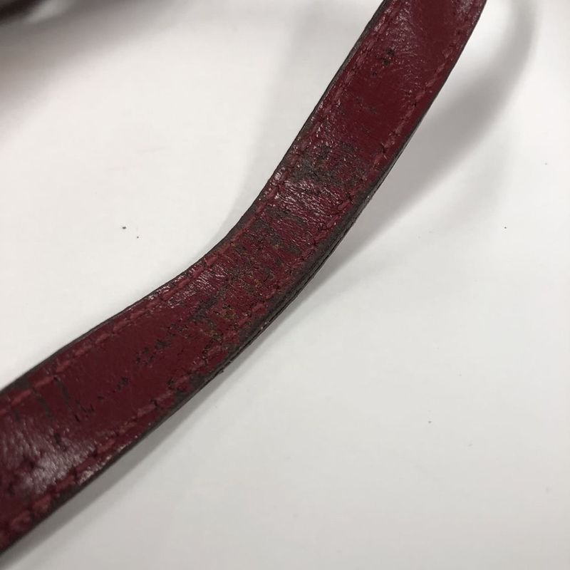 Prada Tote Handbag Nylon Leather Red Ladies Men Vintage Fashion Gift USED