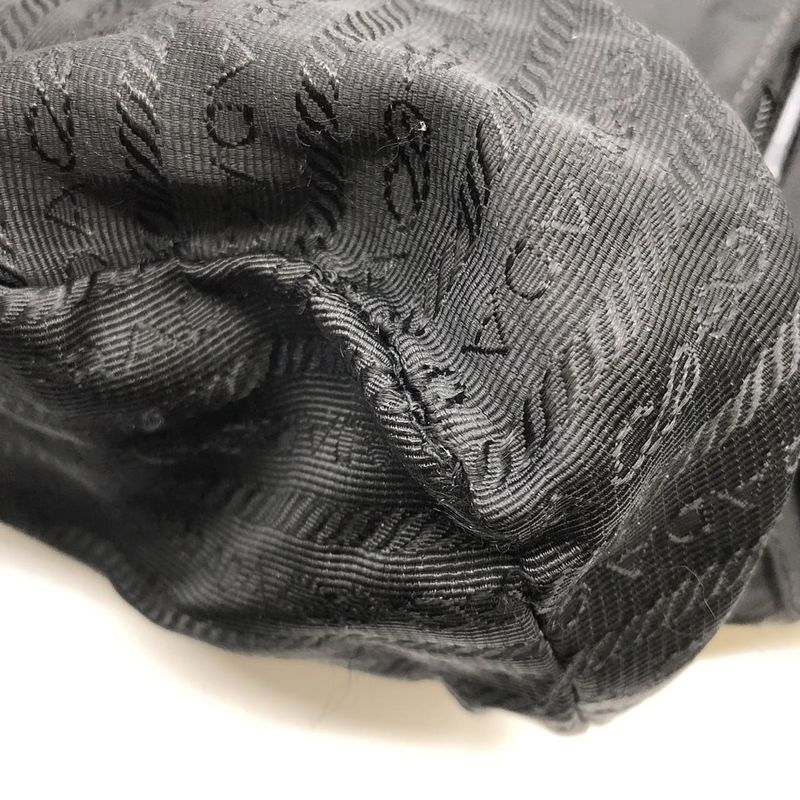 Prada Shoulder Bag Black Belt Nylon Leather Women Men Fashion Gift Vintage USED