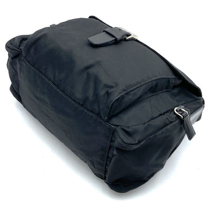 Prada Shoulder Bag Black Belt Nylon Leather Women Men Fashion Gift Vintage USED