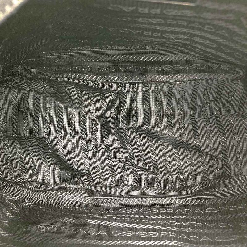 Prada Shoulder Bag Black Belt Nylon Leather Women Men Fashion Gift Vintage USED