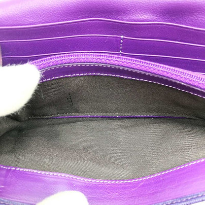 Fendi Long Wallet Zucca Canvas Leather Purple Brown Vintage Women Men Fashion