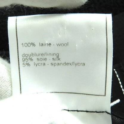 CHANEL Vintage 97A P09353 100% Wool Coco Mark Button Zip Up Coat Medium Length