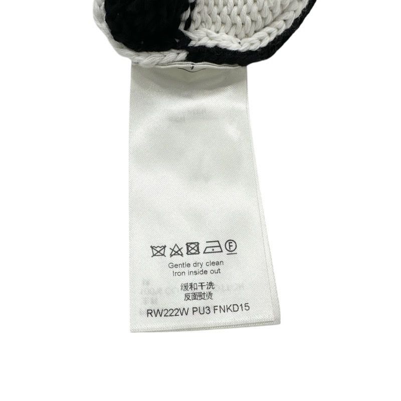 Louis Vuitton Dress Cotton Black White Logo Patch Border