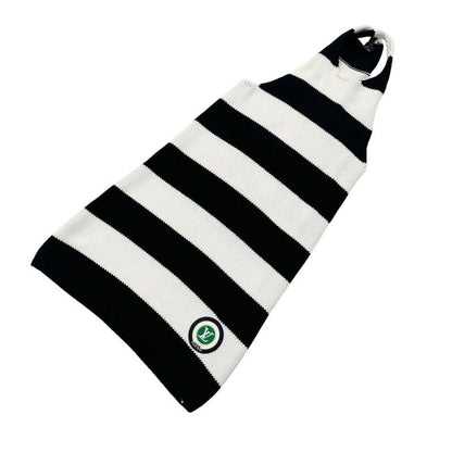 Louis Vuitton Dress Cotton Black White Logo Patch Border