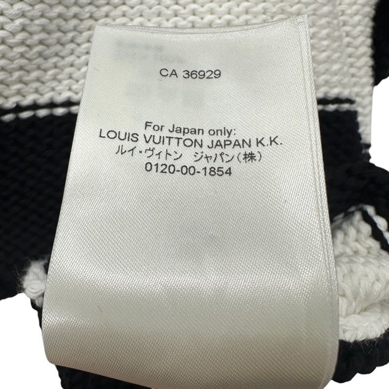 Louis Vuitton Dress Cotton Black White Logo Patch Border