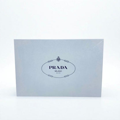 Prada Loafer Leather Shoes Patent Black Silver Triangle Logo