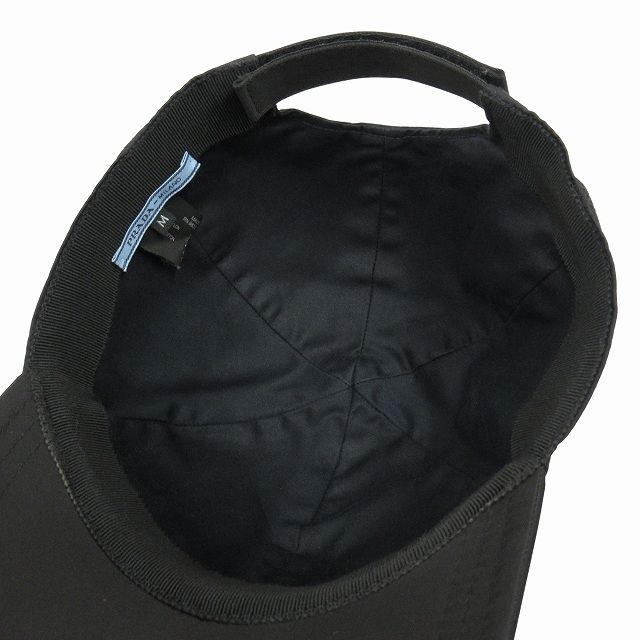 Prada "re-nylon Baseball Cap" Hat 6 Panel Tiger Angle Logo Triangle Logo Plate