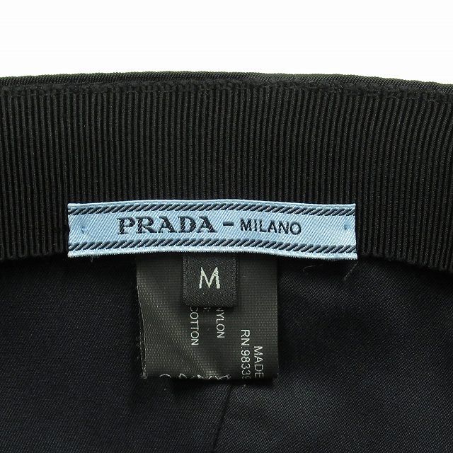 Prada "re-nylon Baseball Cap" Hat 6 Panel Tiger Angle Logo Triangle Logo Plate