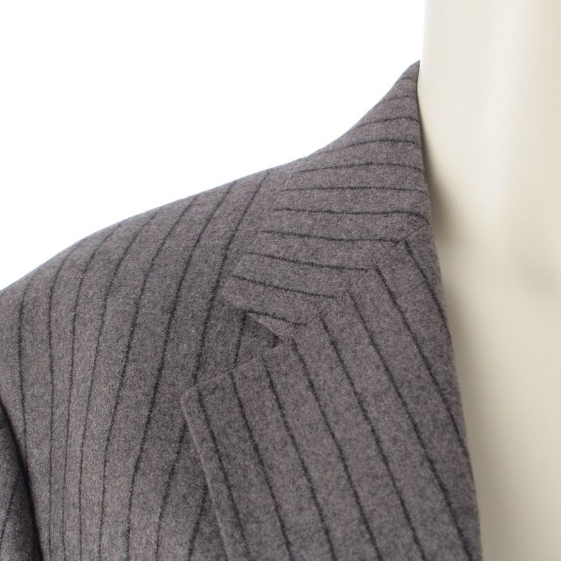 Celine Cashmere Stripe Tomboy Jacket Tailored Jacket Outerwear 2v71k046p Gray 34