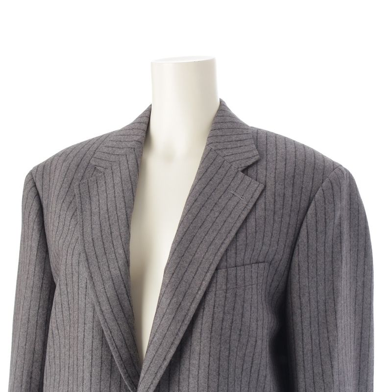 Celine Cashmere Stripe Tomboy Jacket Tailored Jacket Outerwear 2v71k046p Gray 34