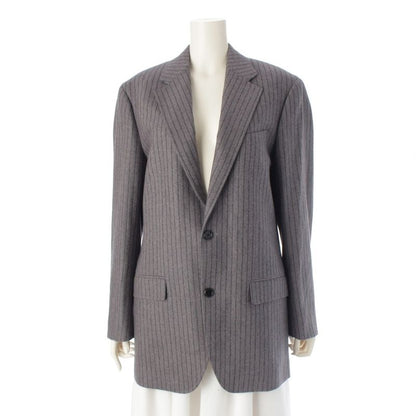 Celine Cashmere Stripe Tomboy Jacket Tailored Jacket Outerwear 2v71k046p Gray 34