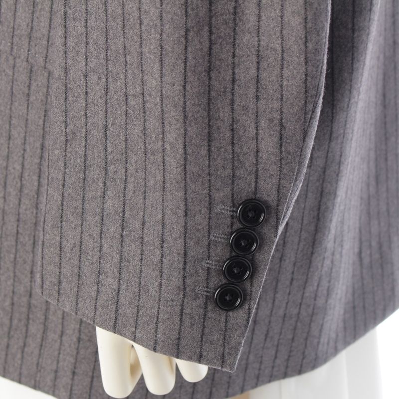 Celine Cashmere Stripe Tomboy Jacket Tailored Jacket Outerwear 2v71k046p Gray 34