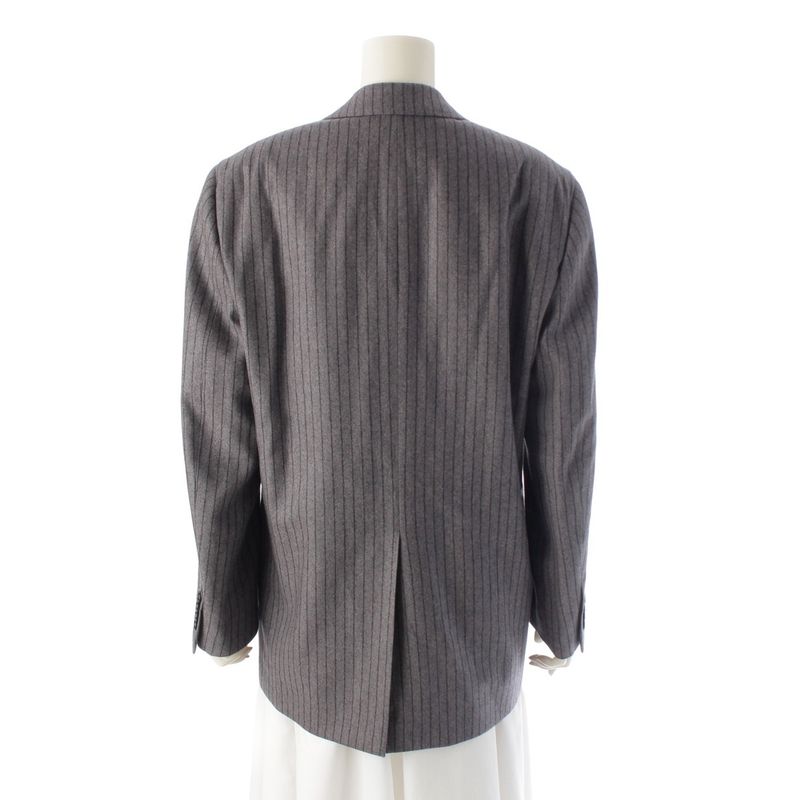 Celine Cashmere Stripe Tomboy Jacket Tailored Jacket Outerwear 2v71k046p Gray 34