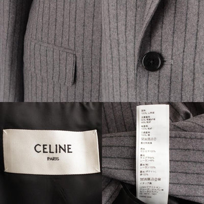 Celine Cashmere Stripe Tomboy Jacket Tailored Jacket Outerwear 2v71k046p Gray 34