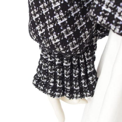 Chanel Cotton And Nylon Coco Button Tweed Tailored Jacket P53874 Black 38