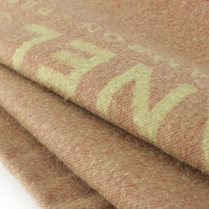 Chanel 100% Cashmere Cambon Logo Stole Shawl Scarf Brown Green