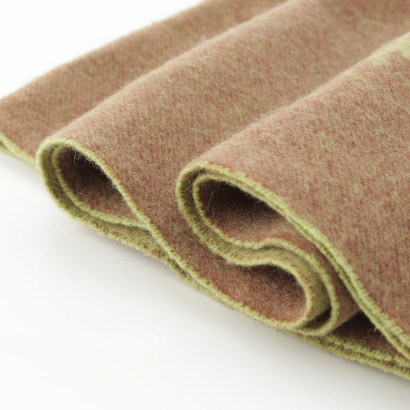 Chanel 100% Cashmere Cambon Logo Stole Shawl Scarf Brown Green