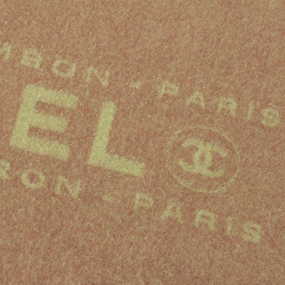 Chanel 100% Cashmere Cambon Logo Stole Shawl Scarf Brown Green