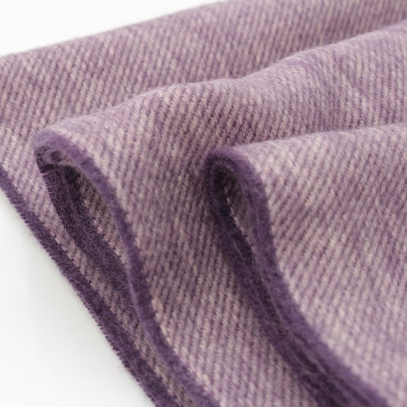 Chanel Cotton Cambon Coco Mark Fringe Shawl Scarf Purple