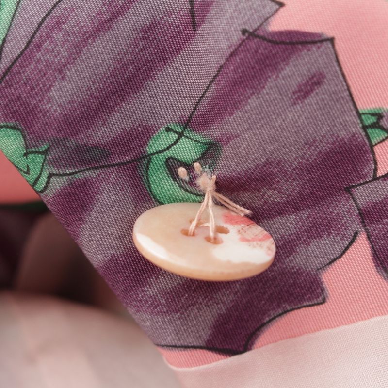 Prada 08 Silk Flower Print Trench Coat Outerwear Pink 42