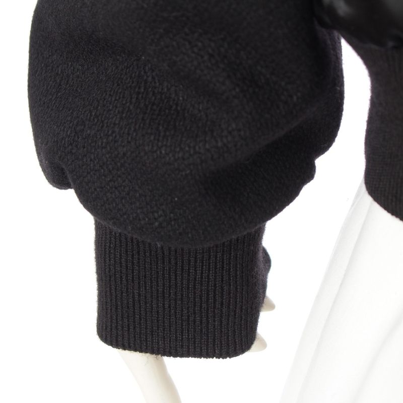 Celine 22AW BOY DOLL Varsity Jacket Teddy Jacket Outerwear 2w750048s Black 46