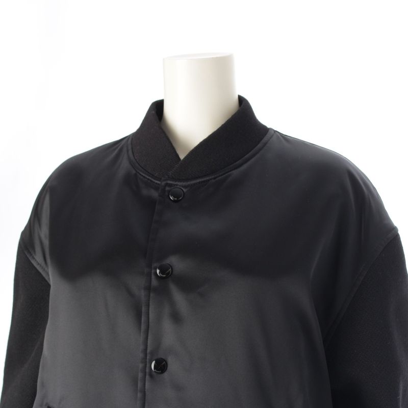 Celine 22AW BOY DOLL Varsity Jacket Teddy Jacket Outerwear 2w750048s Black 46