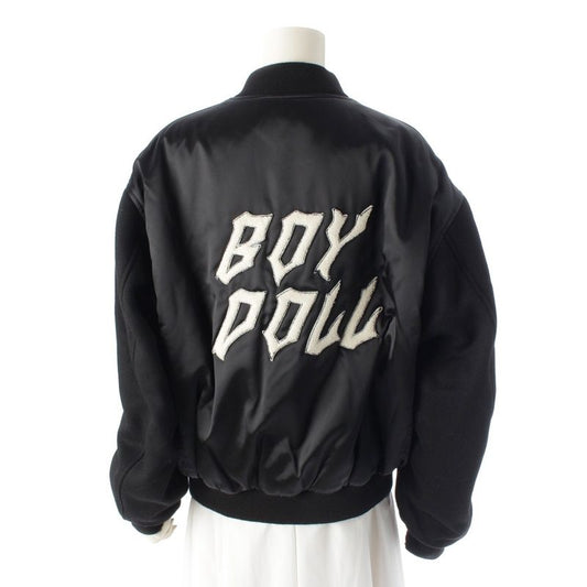 Celine 22AW BOY DOLL Varsity Jacket Teddy Jacket Outerwear 2w750048s Black 46