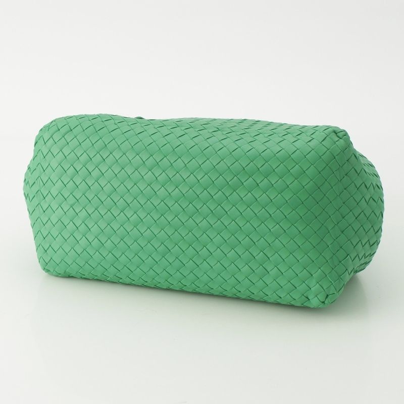 Bottega Veneta Leather Chesta Intrecciato Tote Handbag Green