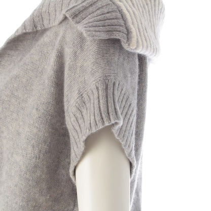 Chanel 08P Sport Cashmere Striped Collar Knit Vest Top P32601 Grey 42