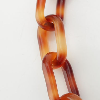 Chanel 94P Plastic Chain Coco Mark Necklace Accessory In Brown Gold