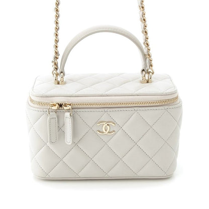 Chanel 25A Lambskin Matelasse Coco Mark 2-way Shoulder Vanity Bag Random Number