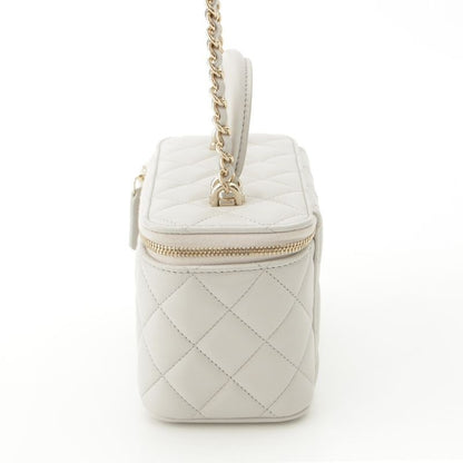 Chanel 25A Lambskin Matelasse Coco Mark 2-way Shoulder Vanity Bag Random Number