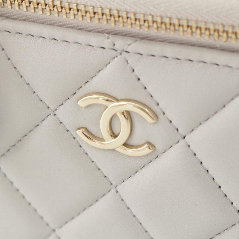 Chanel 25A Lambskin Matelasse Coco Mark 2-way Shoulder Vanity Bag Random Number