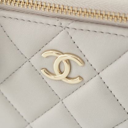 Chanel 25A Lambskin Matelasse Coco Mark 2-way Shoulder Vanity Bag Random Number