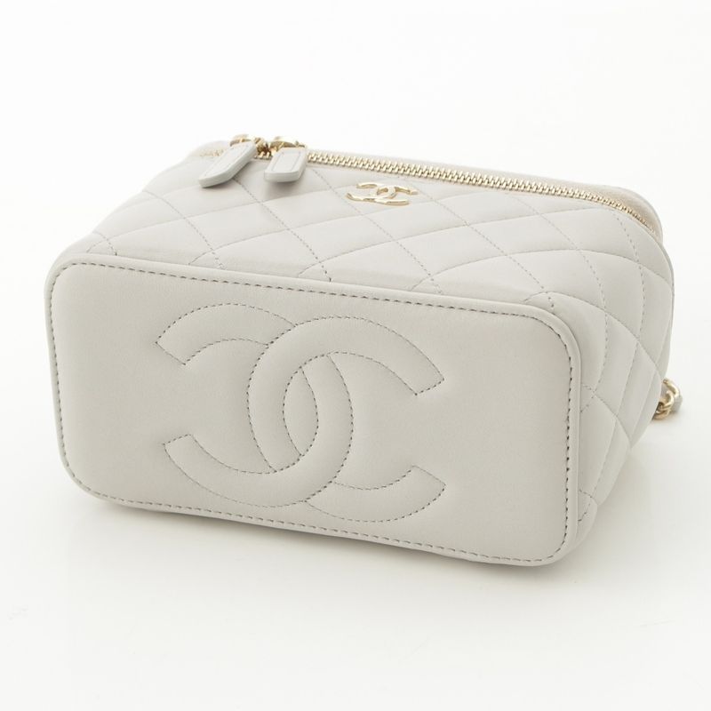 Chanel 25A Lambskin Matelasse Coco Mark 2-way Shoulder Vanity Bag Random Number