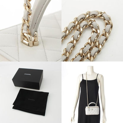 Chanel 25A Lambskin Matelasse Coco Mark 2-way Shoulder Vanity Bag Random Number