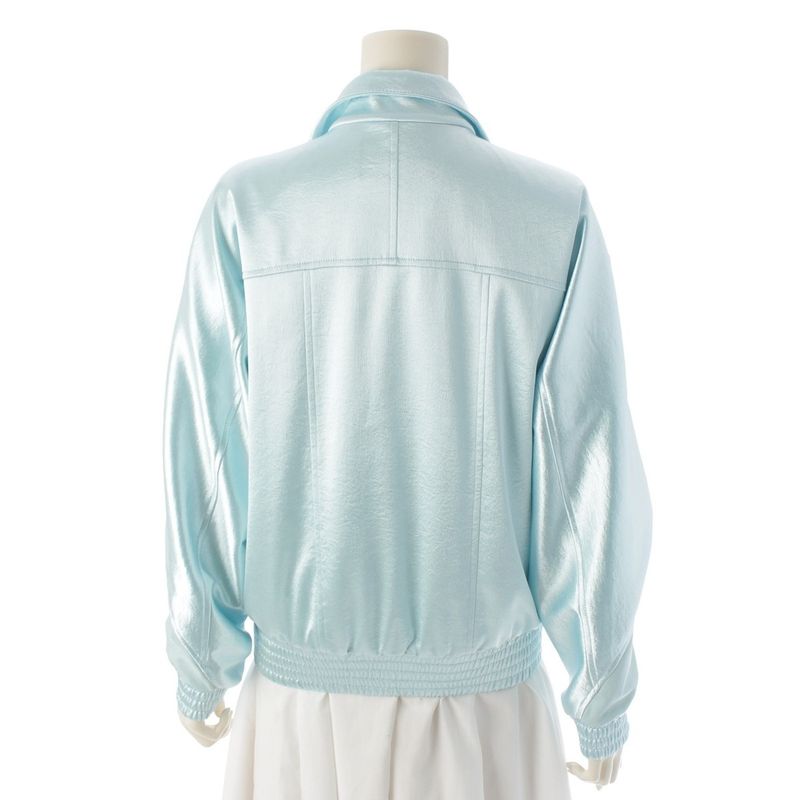 Chanel 2024 Satin Coco Mark Rhinestone Blouson Bomber Jacket Outerwear P76407