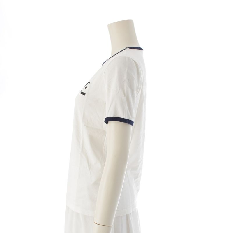 Celine Cotton Triomphe Logo Print Classic Short Sleeve Tee Top 2x872671q White