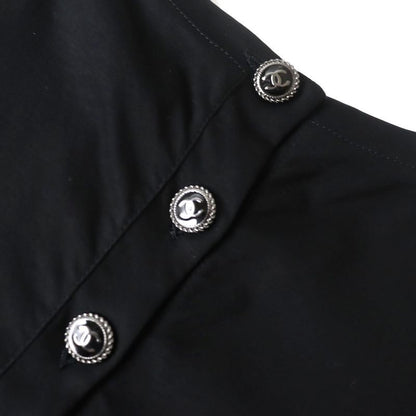 CHANEL 18P P57567 Short Sleeve Dress With Coco Mark Button And Coco