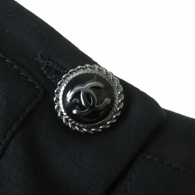 CHANEL 18P P57567 Short Sleeve Dress With Coco Mark Button And Coco