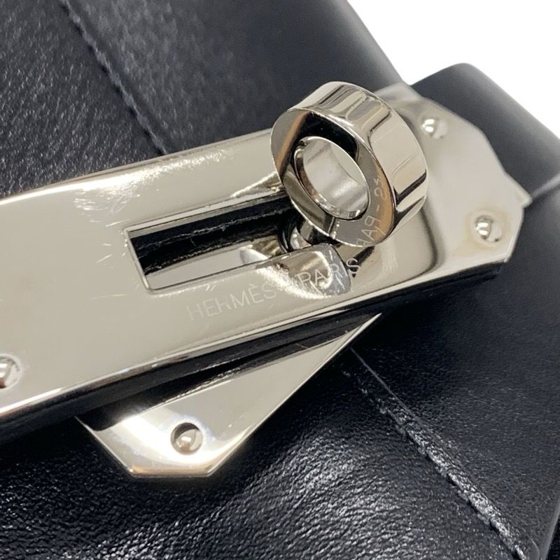 Hermes Neo Boots Short Boots Shoes Leather Black Silver Kelly Hardware