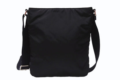 Saint Laurent Nylon Shoulder Bag Black Navy Silver — view 2