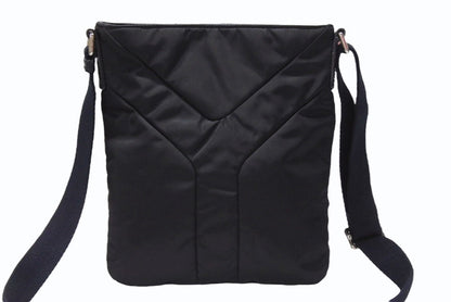 Saint Laurent Nylon Shoulder Bag Black Navy Silver — view 3