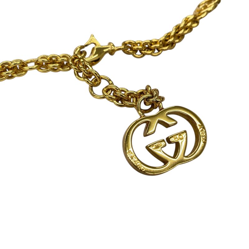 Em1162 Gucci Interlocking Chain Belt Gold