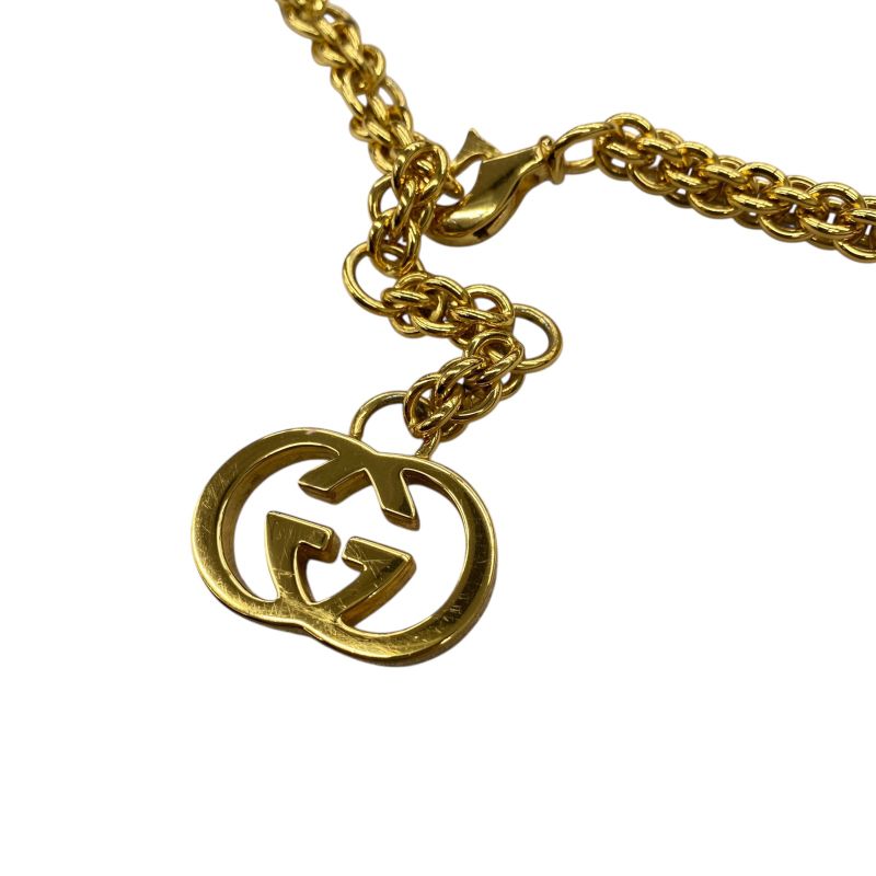 Em1162 Gucci Interlocking Chain Belt Gold